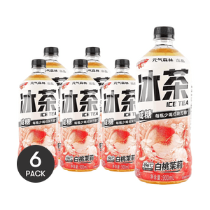元气森林 减糖冰茶 白桃茉莉冰茶 900ml *6【6份超值装】