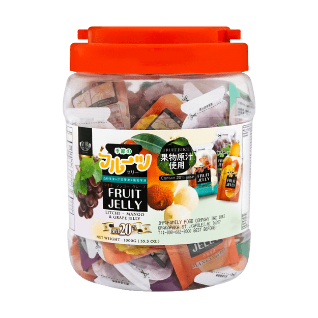 Fruit Jelly Assorted Litchi Mango Grape 1000g