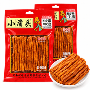小滑头 素牛筋辣条香辣素牛筋大包休闲零食解馋小吃童年必吃  72g*2袋 【一口一根 越嚼越香】【劲道香辣入味】