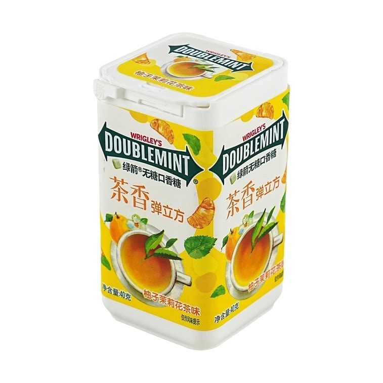 【中国直送】グリーンアロー ティーキューブ チューインガム グレープフルーツ ジャスミンティー味 40g/瓶 4