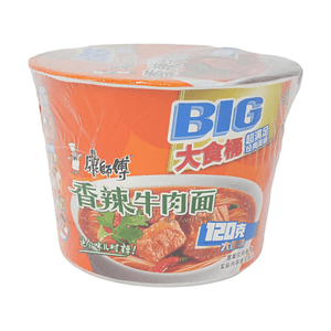 康师傅 香辣牛肉面 大食桶 143g 【经典香辣】【劲道面饼】