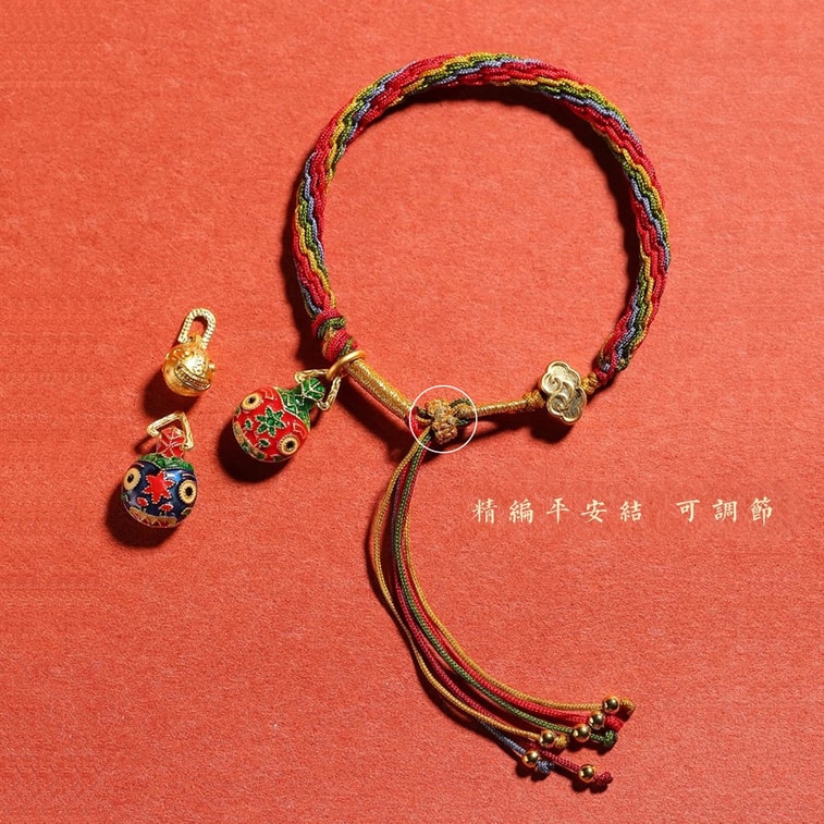 New Woven Colorful Rope Bracelet with a Reincarnation Gold Devouring Beast Hand Rope M 3