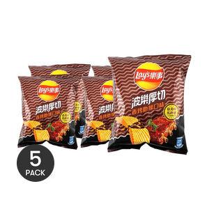 Bole Potato Chips Grilled Ribs Flavor, 1.2 oz *5【5 Packs】