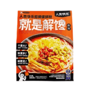【中国直邮】 人类快乐 招牌螺蛳粉柳州螺丝粉广西特产方便速食333g*1袋