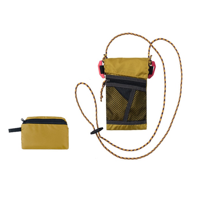 New Outdoor Waterproof Mini Nylon Shoulder Folding Bag Tea House Yellow F