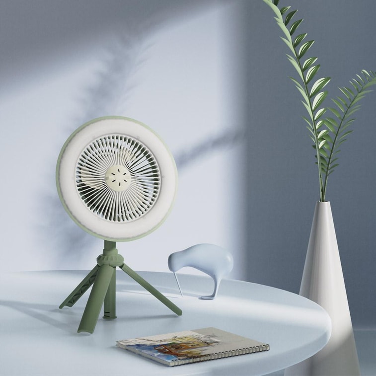 【中国直邮】小米有品潮牌共赴山海多功能香氛营地风扇 营地风扇 橄榄绿+牛奶白 4