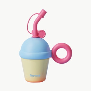 New Cute High Beauty Portable Straw Stainless Steel Insulated Cup Yellow 600ml