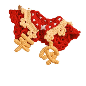 【中国直送】Huayuan ペット用品 Huayuan Peaceful New Year スカーフ Mサイズ 15ポンド以下 21*16cm*1枚