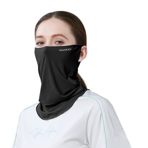 Summer Outdoor Riding Sunscreen Mask Neck Shade UV Protection Ice Silk Black