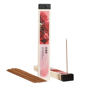 【中国直送】水月秦淮 お香スティック ローズの香り 天然素材 消臭効果 お香立て付き ニッチブランド 1箱