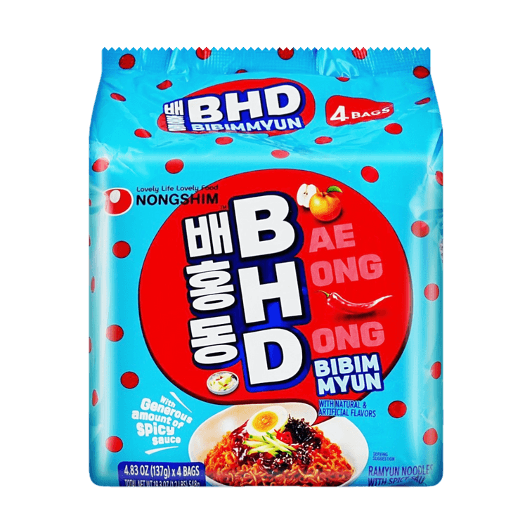 韩国NONGSHIM农心 BHD Bae Hong Dong 韩式拌面 甜辣拌冷面 4连包 548g 【明星同款】 7