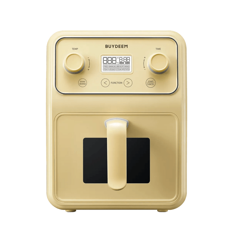 BUYDEEM北鼎 氣炸鍋 多功能家用電炸鍋 可視大容量金屬內膽 4L 小鵝黃【贈黃豬豬盒】 3
