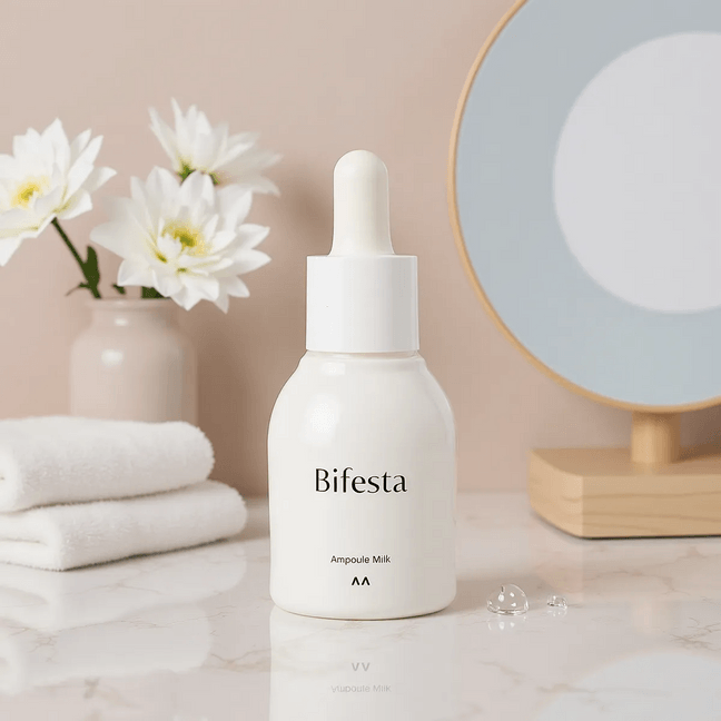 日本MANDOM曼丹 BIFESTA缤若诗 牛奶安瓶乳液 乳液+精华液多效 50ml 保湿光滑弹性 改善肤质 