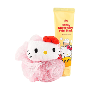 Honey Sugar Glow Peel Mask 3.53oz + Kitty Shower Ball GWP【Honey Nourish & Sugar Exfoliation】