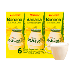 Banana Flavored Milk 6.76fl oz*6 Packs【Trending on TikTok】