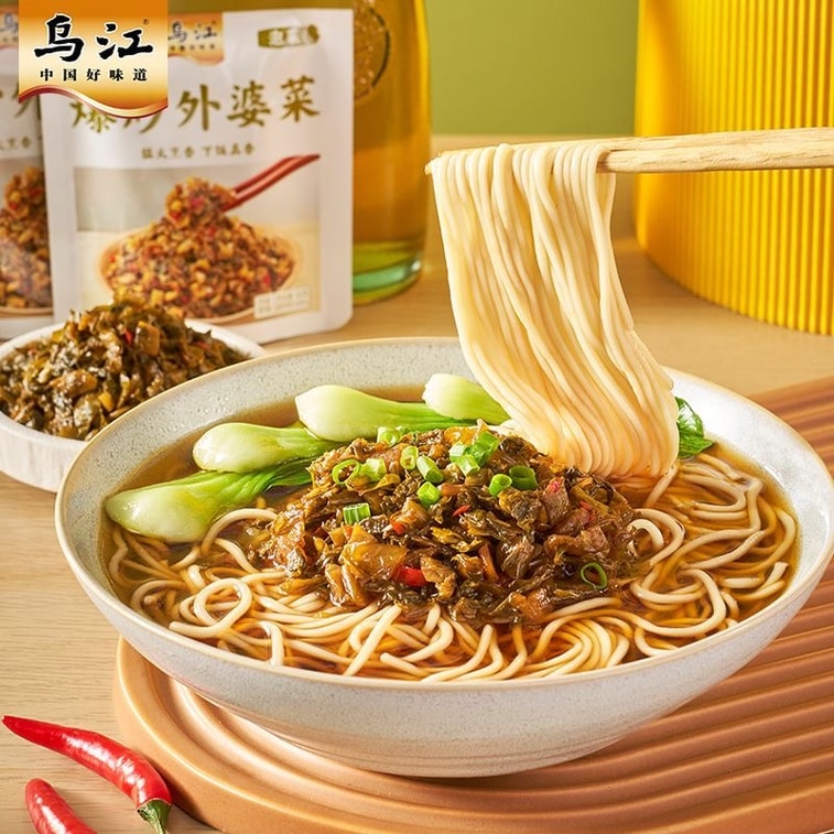 【中国直邮】 乌江 外婆菜榨菜即食新品爆炒外婆菜尝鲜泡菜咸菜下饭菜拌面馒头5*30克 150克 4