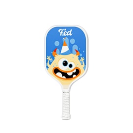 【中国直邮】 HSPM 新款初学者训练拍板匹克球训练器  蓝色小怪兽款 儿童拍*1