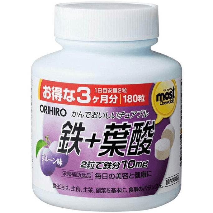 MOST Chewable Iron + Folic Acid [180 tablets]