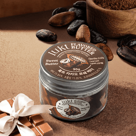 韓國LUCT 可可巧克力奶油醬 法式香甜奶油奶醬 90g【可用於抹麵包配優格烘焙】【含黑巧與榛果顆粒】