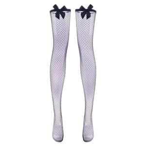 美国 Bella’s Fantasy Bella's Fantasy 带缎蝴蝶结超薄高筒丝袜大腿袜 黑色
