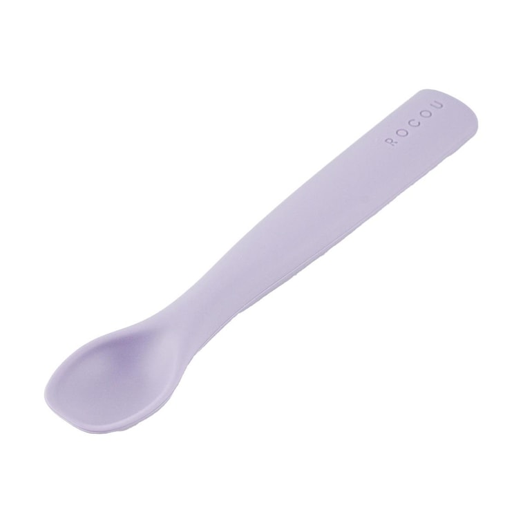 실리콘 아기수저 먹이수저 연보라 5