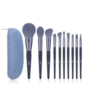 【中国直邮】 魅丝蔻 10支深海蓝色化妆刷套装软毛眼影腮红遮瑕鼻影全套刷子