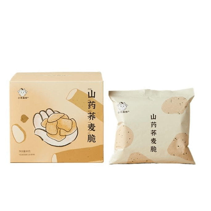 【中國直郵】小羊森林 山藥蕎麥脆片兒童零食健康小吃營養解饞小點心80g*1盒