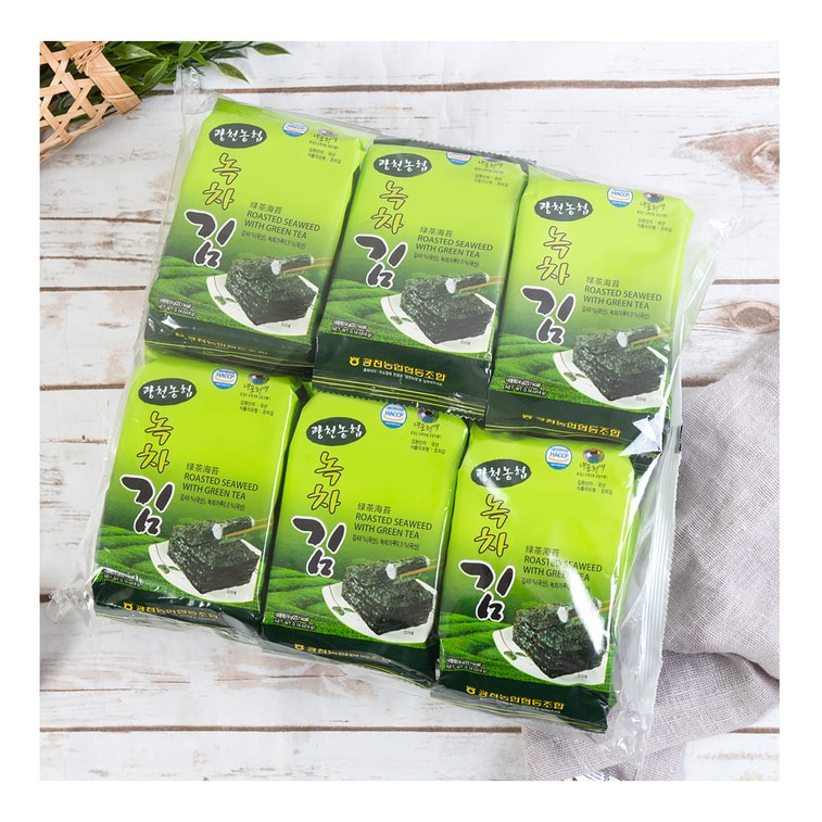 韩国农业协会 绿茶海苔 12包入 48g 7