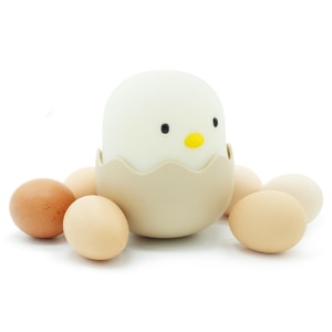 Portable Bed Bedside Touch Eggshell Chicken Shaped Atmosphere Lamp ABS Silicone Desk Night White Light