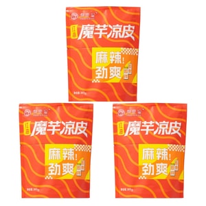 秦食皇 魔芋凉皮 红油麻辣味 305g 3包【低脂低卡轻食代餐】【亚米独家】