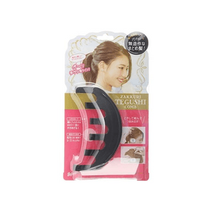 【日本からの直送】ラッキーコーポレーション 粗目手くそ櫛 1本 ブラック ヘアスタイリング用 手用 女性用