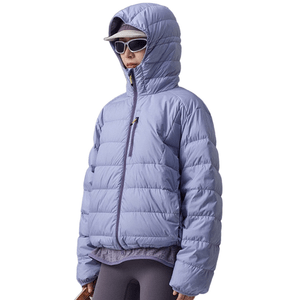 Lightweight outdoor sports down jacket, light purple XXL size