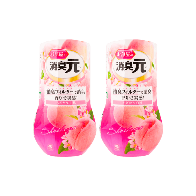 日本KOBAYASHI小林製藥 房間除臭劑 白桃口味 400ml*2【超值2瓶入】