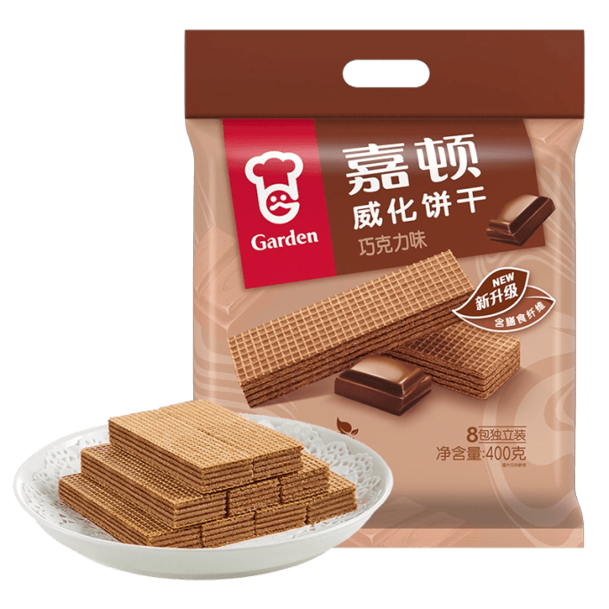 【中国直邮】 嘉顿 威化饼干巧克力口味400g*1袋