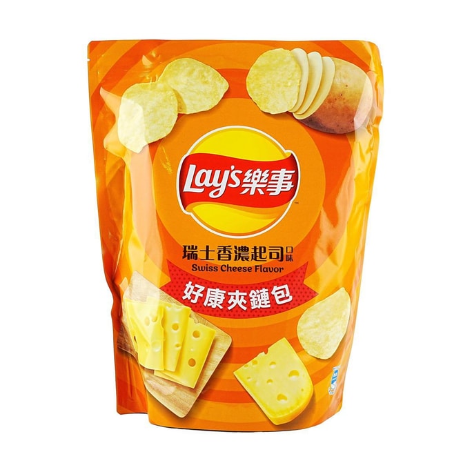 台灣版LAY'S樂事 洋芋片 瑞士香濃起司口味 超大包分享裝 229.5g