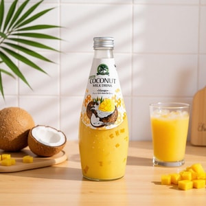Coconut Milk Drink with Nata De Coco Mango Flavor, 9.8 oz