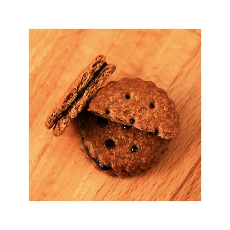 冬己 黑糖麦芽饼 夹心小圆饼干 258g 3