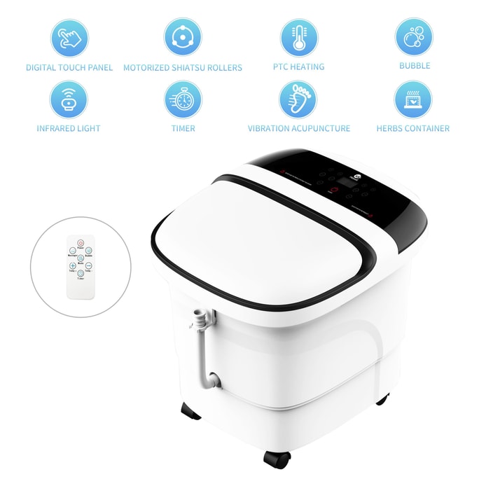A30 Luxury Foot Spa Bath Massager with Digital Touch Panel Deepen Design Motorized Rollers