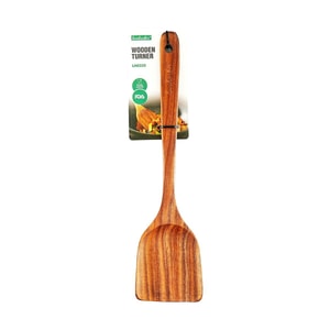 Natural Wooden Wok Spatula Non-Stick Pan Friendly Long Handle