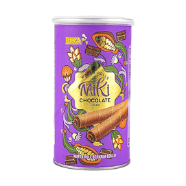 Miki Chocolate Cream Filled Wafer Rolls, 3.17 oz