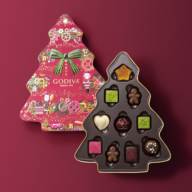 DHL直送【日本へ直送】ベルギー産GODIVAチョコレート クリスマスツリー