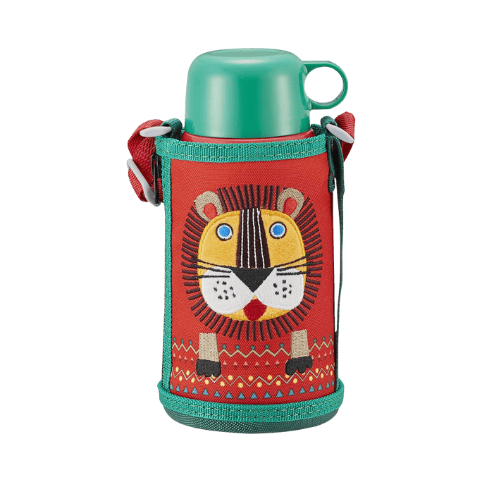 TIGER かわいいライオン刺繍ステンレス魔法瓶カップ 600ml