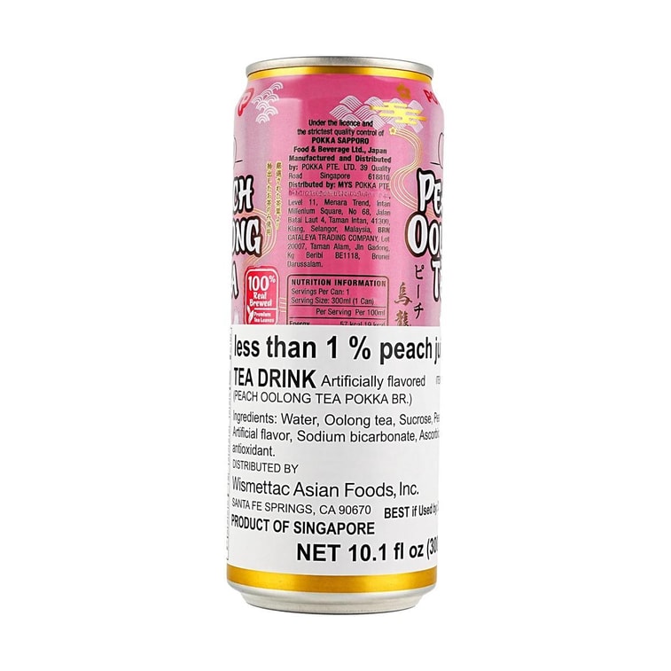 新加坡POKKA 水蜜桃乌龙茶 300ml 5
