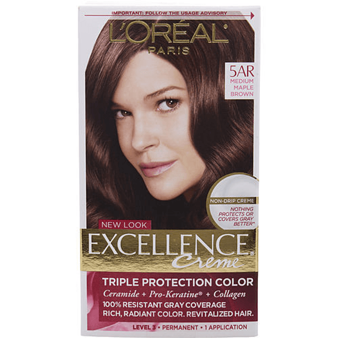 L'oreal Excellence Creme Permanent Hair Color - # 5ar Medium Maple Brown