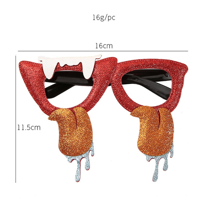 【低價清倉】 派對道具眼鏡 萬聖節裝飾 遊樂園環球影城驚魂夜 南瓜節搞怪 兒童成人派對裝飾 拍照道具眼鏡框 -嘴唇舌頭 1個
