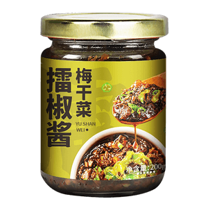 【中國直郵】 御膳味 湖南擂辣椒梅干菜辣醬 200g 開胃手工拌飯簡裝醬瓶裝特色下飯醬家用涼拌