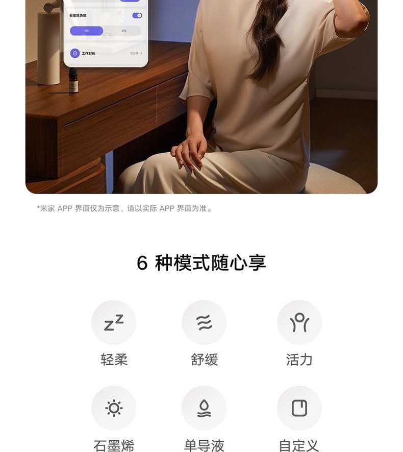 【中国直邮】 小米 米家头皮按摩梳养发护发红光梳精华导液头部按摩器【罗勒紫】*1件