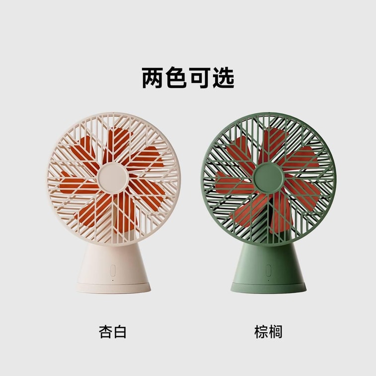 【中国直邮】小米有品向物 长续航摇头桌面风扇 雨林pro 杏白【超大风-可摇头-长续航(13小时)-90°上下调节】 6
