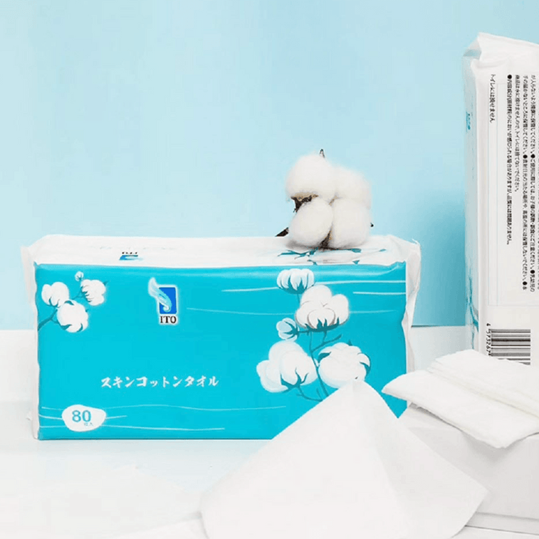 日本ITO艾特柔 美容擦脸巾 纯棉洁面巾洗脸巾 干湿两用 80片 (新老包装随机发) 15