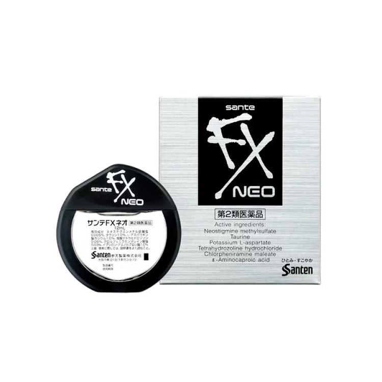 日本直郵】 日本日本其他SANTEN參天FX NEO超涼舒緩疲勞眼藥水銀色款